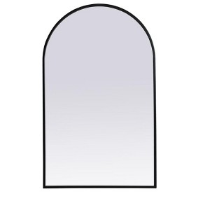 Elegant Lighting Metal Frame Arch Mirror 22x36 Inch in Black - 1 of 4