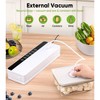 Aoibox 6-in-1 Food Vacuum Sealer with 80kPa Suction, Compact Design, Includes 10 Bags & External Vacuum Hose for Jars and Containers, White - 4 of 4