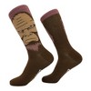 Crazy Dog Men's Bigfoot Face Socks Funny Sarcastic Sasquatch Graphic Novelty Footwear for Men - 2 of 4