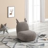 GlasFlength Sofas Playful Deer Shaped Soft Chenille Fabric Kids Chair Durable with Plush Upholstery for Playrooms, Gray, 26.5"*21.5"*23" - 2 of 4