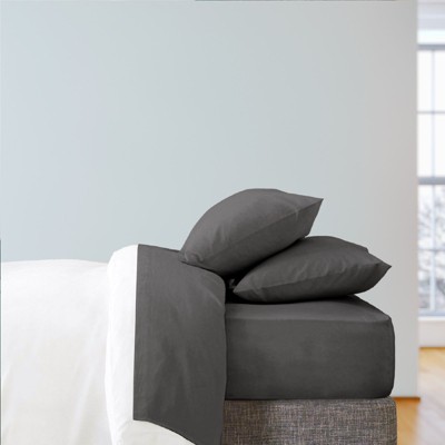 Dark Gray Bamboo Rayon and Microfiber King Sheet Set
