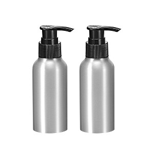 Unique Bargains Aluminum Rustproof Portable Refillable Bathroom Soap Dispensers 2 Pcs - 1 of 4