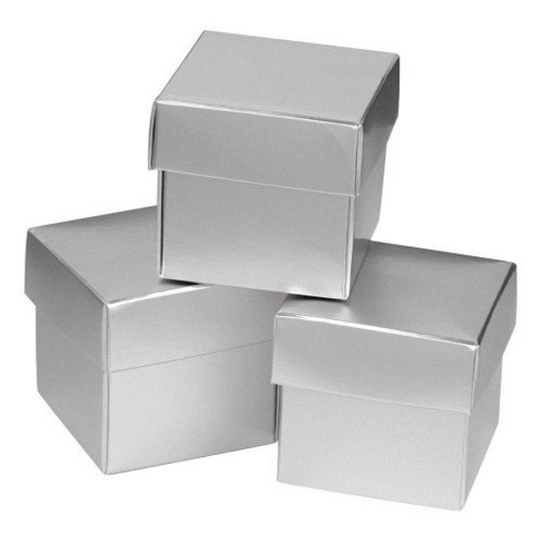 25ct Silver Shimmer Wedding Favor Box : Target