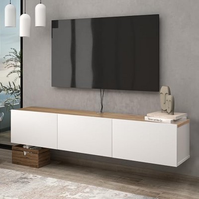 Atelier Mobili Floating TV Stand TV Stand up to 75 inch TV Floating TV Stand Wall Mounted Floating Entertainment Center TV Stands