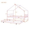 Full-Size Metal Frame House Bed with Included Twin Size Trundle Drawer - 4 of 4