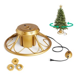 Home Heritage Electric 360 Degree Rotating Artificial Christmas Tree Metal Stand for Trees, Pole Diameter 1 to 1.75 Inches - 1 of 4