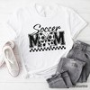 Soccer Mom Coquette Bow Retro T-Shirt, Stylish Game Day White Tee for Trendy and Proud Sports Mothers| OrnamentallyYou - 4 of 4
