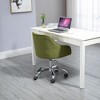 Velvet Desk Chair, Swivel Home Office Chair with Wheels and Gold Metal Base – The Pop Home - 4 of 4