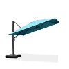 PURPLE LEAF Square Patio Umbrella with Base Large Outdoor Offset Umbrella 360-degree Rotation Cantilever Umbrella for Garden Deck Backyard Pool - 2 of 4