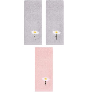 REGALWOVEN 3 Pack Floral Pattern Cotton Soft Absorbent Decorative Hand Towels 13" x 30" - 1 of 4