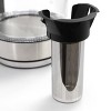 MegaChef 1.8L Glass Body and Stainless Steel Electric Tea Kettle with Tea Infuser Clear/Silver: 1000W, Overheat Protection, 360° Base - 4 of 4