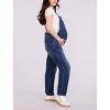 Women's Relaxed Fit Maternity Denim Overall | Motherhood Maternity - 3 of 4