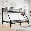 Metal Bunk Bed Twin-Over-Full With Safety Guardrail Inclined Ladder Noise-Free Space-Saving Design Easy Assembly(77.95"L x 56.3"W x 58.66"H) - 3 of 4