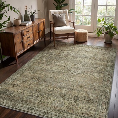 Abynow Medallion Faded Persian Indoor Area Rug