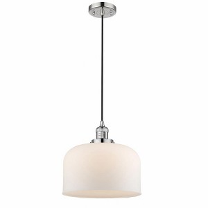 Bell - 1 Light Cord Hung Mini Pendant In Industrial Style-8 Inches Tall and 12 Inches Wide - 1 of 1