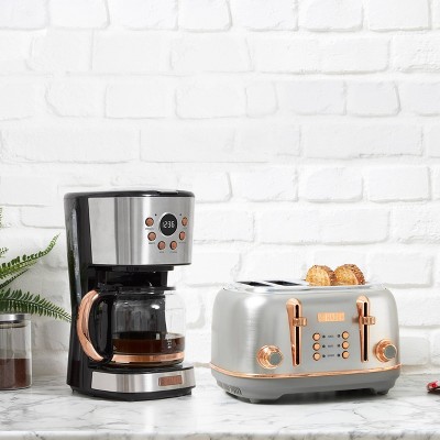 Haden 12-Cup Programmable Steel & Copper Drip Coffee Maker