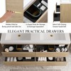 Whisen Pre-Assembled Floating Wall-Mounted Bathroom Vanity with Stone Resin Sink, U-Shaped Storage Drawers - 4 of 4