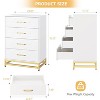 Dresser for Bedroom with 4 Drawer, Modern Dressers Chest of Drawers, with Wide Drawers and Metal Handles, Wood Dressers - 2 of 4