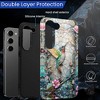 BONGEEK Case Compatible with Samsung Galaxy S23,Scratch Resistant Hybrid 2-Layer Hard Shell Bright Phone Case,Hummingbird Flower Stained Glass - 4 of 4