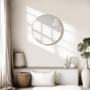 MAYEERTY Hanging Mirror Aluminum Alloy Thin Edge Black Round 35x35x1in - 2 of 4