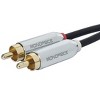 Monoprice Audio Cable - 3 Feet - Black | 3.5mm Stereo Male to RCA Stereo Male Gold Plated Cable for Mobile - 2 of 4