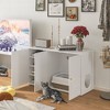 Famapy White Cat Cabinet Composite Storage Space Magnetic Cabinet Door Shutter Patterns - image 2 of 4