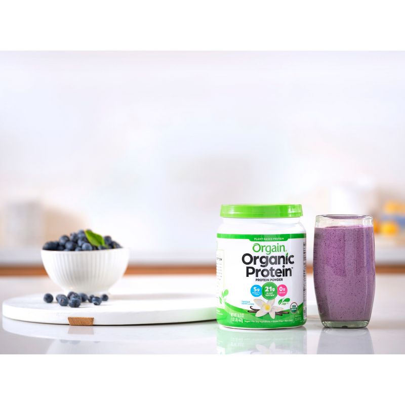 Orgain Organic Vegan Plant Based Protein Powder - Vanilla Bean - 16.32oz, 6 of 12