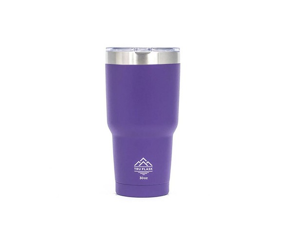 Truflask Double Vacuum Insulated 30 Oz Stainless Steel Travel Tumbler, Lavender