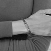 Black Bow Jewelry 5.25mm Antiqued Stainless Steel Green Leather Woven Bracelet, 8.25 In - 3 of 4