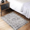 Vintage Medallion Area Rug Indoor Non-Shedding Stain Resistant Rugs Carpet Floral Rugs for Living Room Bedroom, 2' x 3' Gray - 2 of 4