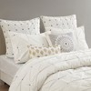 Gracie Mills Velez 3-Piece Modern Elastic Embroidered Cotton Duvet Cover Set - 3 of 4