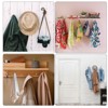 Unique Bargains Zinc Alloy Double Prong Retro Hanging Towel Backpack Clothes Scarf Keys Hat Wall Hooks - 4 of 4