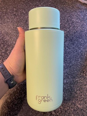  frank green Botella reutilizable de cerámica con tapa con  popote, capacidad de 34 onzas (amarillo neón) : Deportes y Actividades al  Aire Libre