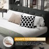 GDFStudio Purvis Modern Chenille Upholstered Platform Bed with Wood Slats and Metal Frame - 4 of 4