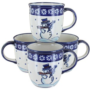 Blue Rose Polish Pottery 1800 Zaklady 4PC Mug Set - 1 of 1