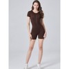 DOMETOUR Zippered One Piece jumpsuit Short Sports Yoga Jumpsuit for Women - 4 of 4