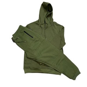 Mens 2 Piece Full Matching Ultra Soft Hoodie And Jogger Set Fleece - 1 of 2