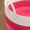 SEVOBAL Laundry Bags and Baskets Cotton Soft and Spacious Storage, Neutral Round Basket for Home Organization, Multicolored, 21.7"*3.2"*13" - 3 of 4