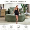 RISOKEYS Round Sofa Bed - Memory Foam Sectional Couches for Living Room, Cloud Couch with Three Pillows - 2 of 4