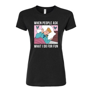 Women's - Disney - Sleep for Fun Fitted Graphic T-Shirt - 1 of 3