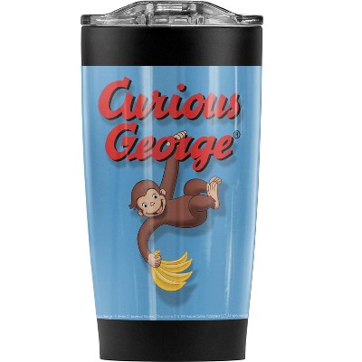 Curious George Hangin Out Steel Tumbler 20oz Coffee Travel Mug