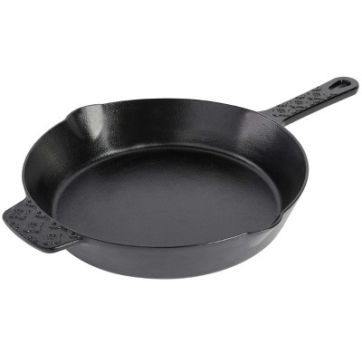 Pre-Seasoned Cast Iron Skillet - 15-Inch - with Glass Lid And