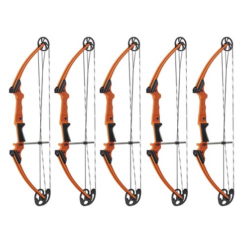 Genesis Archery Original Adjustable Preassembled Durable Lightweight  Left-Handed Compound Bow for Beginners and Experts, Orange (5 Pack)