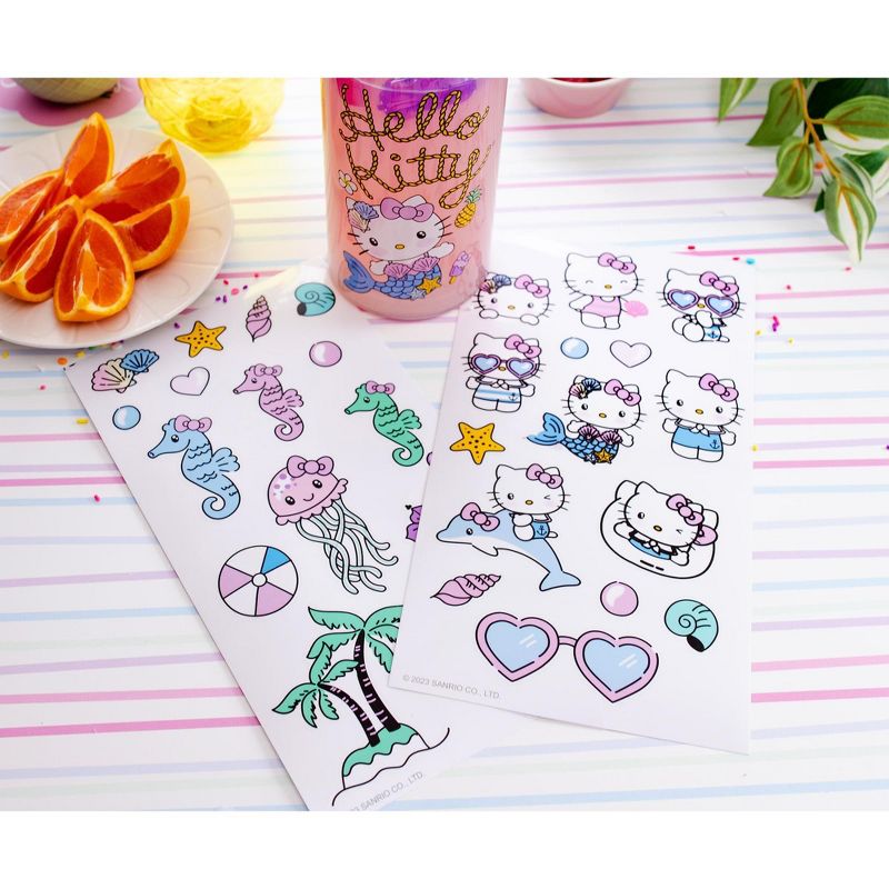 Silver Buffalo Sanrio Hello Kitty Mermaid Twist Spout Water Bottle and Sticker Set | 32 Ounces, 5 of 10