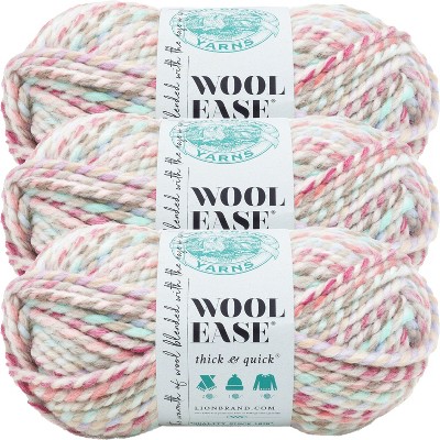 3 Pack) Lion Brand Wool-ease Thick & Quick Yarn - Obsidian : Target