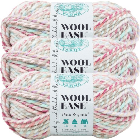 3 Pack) Lion Brand Wool-ease Thick & Quick Yarn - Carousel : Target