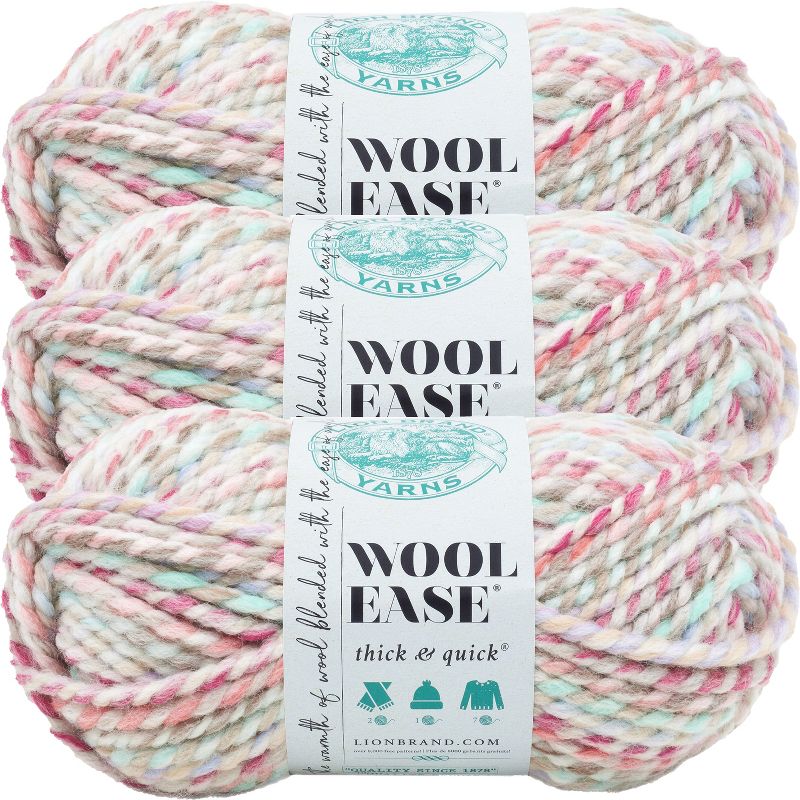 (3 Pack) Lion Brand Wool-Ease Thick & Quick Yarn - Carousel, 1 of 4