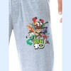 Ben 10 Mens' Cartoon TV Series Omnitrix Characters Aliens Sleep Pajama Pants Grey - 2 of 3