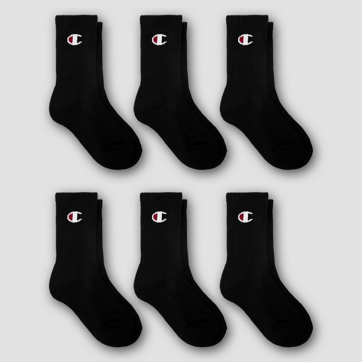 Champion Boys' 6pk Crew Socks - thumbnail 3