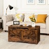 MaseiKar Storage Bench, Retro Wooden Storage Chest with U-Shaped Cut-Out Pull, Safety Hinge, Supports 220 lb and Easy Assembly for Toy Box Organizer - 3 of 4
